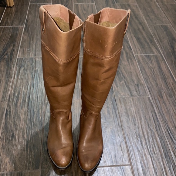 COPY Corso Como tan brown round toe knee high flat boots size